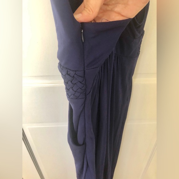 Maeve by Anthropologie Navy Yuma Maxi Sleeveless Dress braided waistband size 8 - Picture 8 of 11